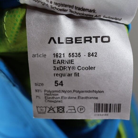 Alberto‎ Golf Shorts Mens Blue Regular Fit Earnie 3XDRY Cooler Size 38 USA - Picture 4 of 6
